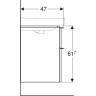 Тумба под раковину GEBERIT SMYLE SQUARE 500.354.JK.1 884х470 мм