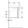 Тумба с раковиной GEBERIT MYDAY Y824060000+125460600 белый