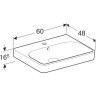Тумба с раковиной GEBERIT SMYLE SQUARE 500.352.00.1-500.229.01.1 60 см белый 500.229.01.1+500.352.00.1