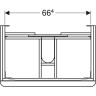 Тумба с раковиной GEBERIT SMYLE SQUARE 500.353.00.1-500.249.01.1 75 см белый 500.249.01.1+500.353.00.1