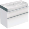 Тумба с раковиной SMYLE SQUARE 90 500.251.01.1+ 500.354.00.1 белый глянец